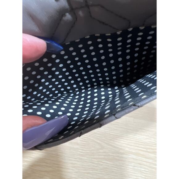 Kate Spade Astor Court Neda Quilted Zip Around Wallet in Wedgewood Gray Tan - Picture 8 of 12